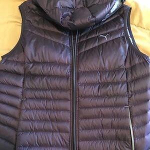 Puma Puffy Vest. Wonderful eggplant color.